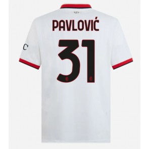 AC Milan Strahinja Pavlovic #31 Gostujuci Dres 2024-25 Kratak Rukavima